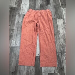 Marine Layer Womens Pants Medium Pink Rosette Linen Like Beach Lagenlook XL